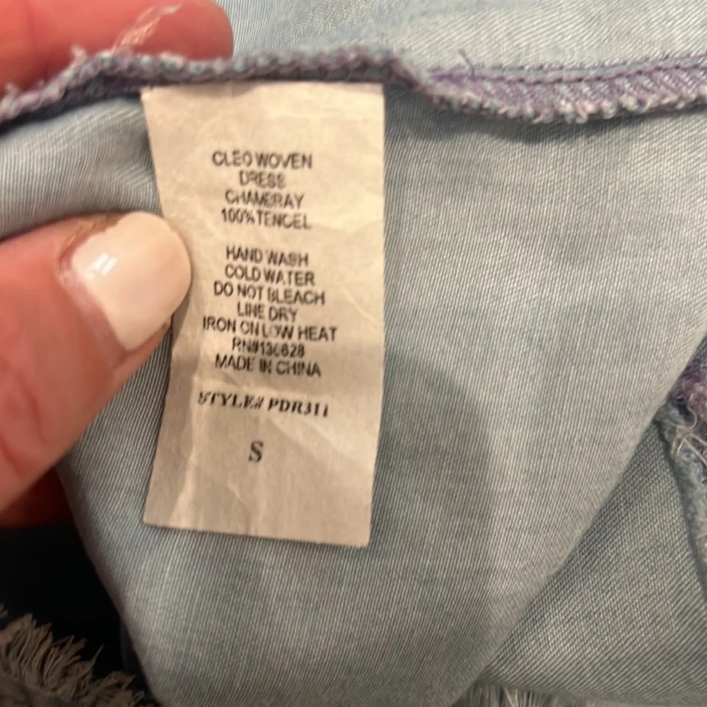 PPLA Cleo Fringed Trim Cold Shoulder Dress, Size Small - Picture 8 of 8